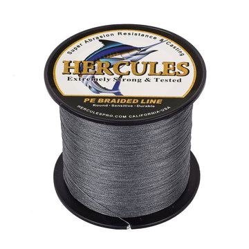 300M 328Yds Grey 10lb-300lb HERCULES PE Braided Fishing Line 8 Strands